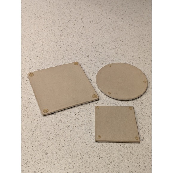 Vintage Art Studio Hand Painted Ceramic Floral Trivet Tile Wall Decor - Set Of 3 - Picture 8 of 12